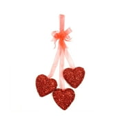 Way to Celebrate Valentine's Day Red Tinsel Heart Dangle