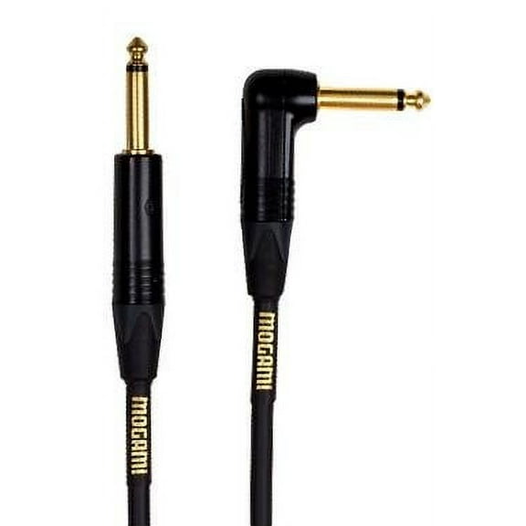 Mogami Gold Instrument Angled to Straight Cable 10 ft.