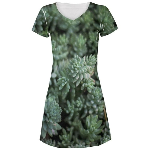 Halloween Succulent Bush Costume Nature Plants All Over Juniors Beach Cover-Up Dress Multi MD