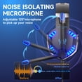 thumbnail image 2 of Gaming Headset Wired for PS5 PC PS4 Switch, Over Ear Gaming Headphones with Surround Noise Cancelling Mic/RGB/3.5mm for Xbox/Blue, 2 of 8