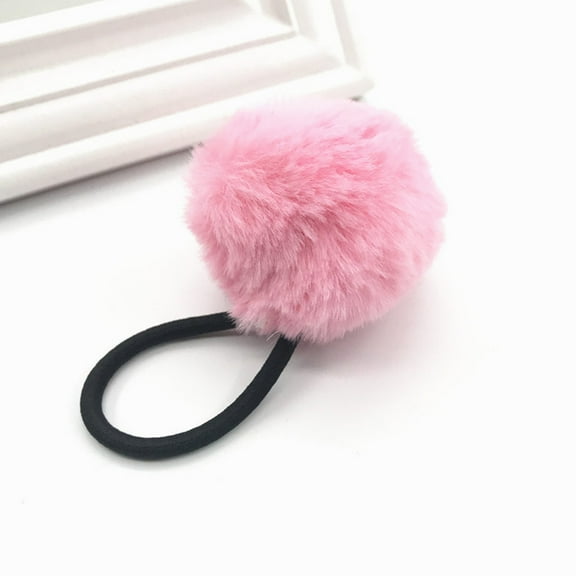 Clispeed 12 Pcs Fluffy Shaped Hair Band Hair Ties Ponytail Holders Elastic Band Bracelet Styling Accessories Pony Tail Elastics Holder for Girl Hair Decorations