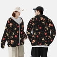 thumbnail image 4 of Fotbe Red White Flowers Chaqueta con Protección Solar UPF 50+ para Hombre y Mujer, Camisa con Capucha y Bolsillos-XX-Large, 4 of 7