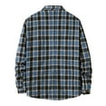 thumbnail image 3 of Pompotops Chemise à Carreaux pour Hommes Ajustée Col Rabattu Manches Longues en Solde, 3 of 7