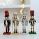 thumbnail image 2 of 16CM Wooden Nutcracker Ornament Soldier Figure Christmas Tree Pendant Office Table Xmas Decor Statues Gifts For Friends Kid, 2 of 5