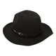 thumbnail image 4 of Sombrero de fieltro Nikou color negro tostado claro con protección solar ala ancha y plana, 4 of 15
