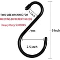 thumbnail image 2 of 6 Inch Large S Hooks, Heavy Duty Non-Slip Vinyl Coated Metal Hooks for Hanging, 2 of 5