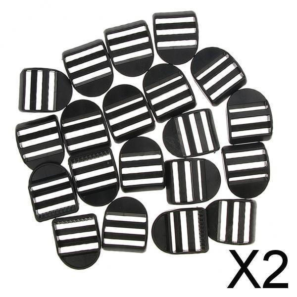Paquete de 2-6 correas de cintura para acampar de 20 piezas, hebillas, Clips, hebillas de cincha para exteriores 2 piezas