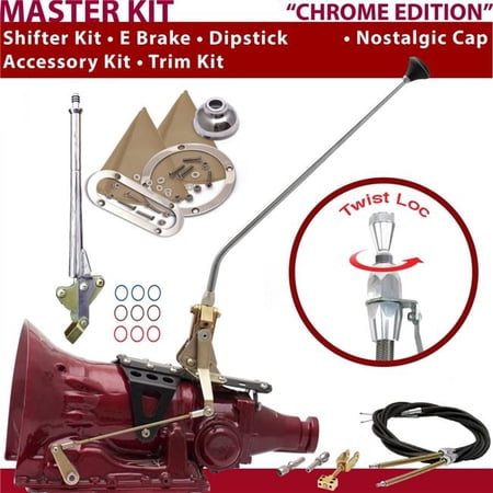 American Shifter 2004R Shifter Kit 23 in. E Brake Cable Trim Kit Dipstick for D161B