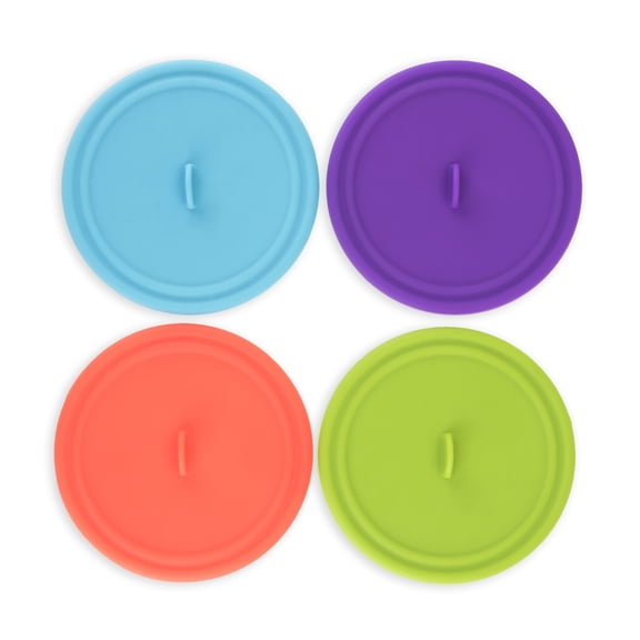 True Dome Silicone Glass Covers for Cocktails, Wines, Set of 4, Multicolor
