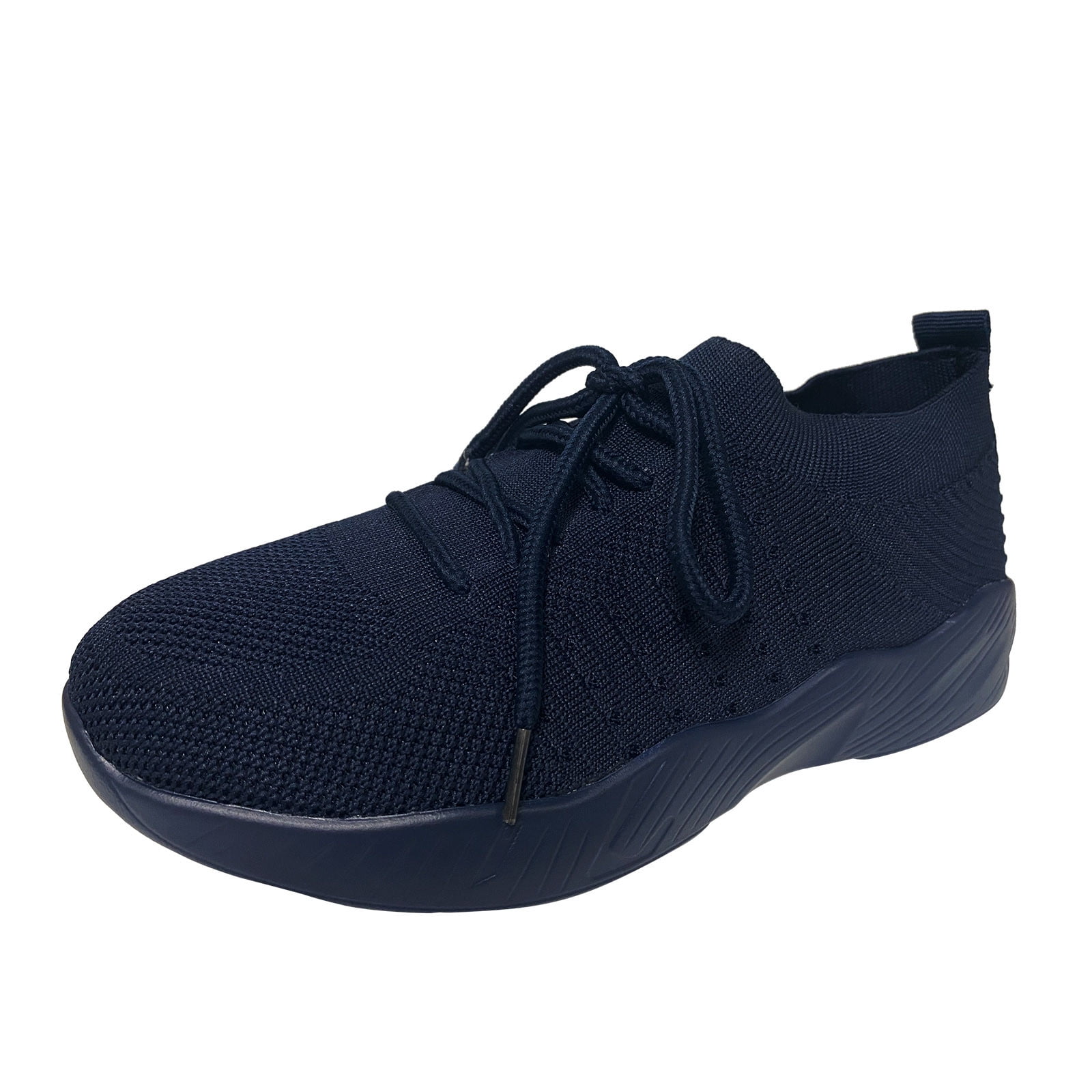 eczipvz Tennis Shoes Womens Slip on Sneakers Women Walking Shoes Arch Support Tennis Shoes Dark Blue 7.5