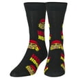 thumbnail image 4 of Crazy Socks – Hulk Hogan Cartoon Face Pattern – Novelty Crew Sock – Large – Comfy Cotton Blend – Fun, 4 of 6