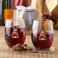 thumbnail image 3 of Happy Valentine's Day Abyssinian Brings Love Heart 15oz Stemless Wine Glass Mug Cat Lover Kitten Owner Gifts Wine Glasses Cup - 02028, 3 of 5