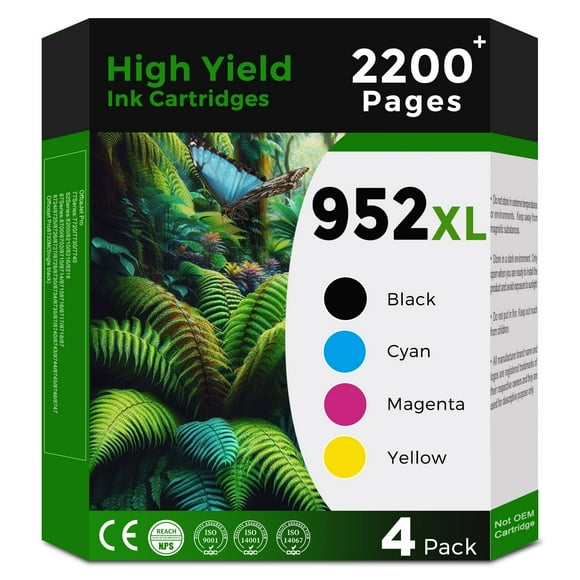 952XL Ink Cartridge Combo Pack Compatible for HP 952 XL HP952 HP952XL to Officejet Pro 8710 7740 8720 8702 8210 7720 8715 8730 8740 8216 8725 8200 Printers (Black Cyan M