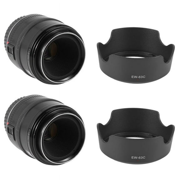 2X Lens Hood Camera Lens Hood EW-63C EW63C for EF-S 18-55mm F / 3.5-5.6 IS STM