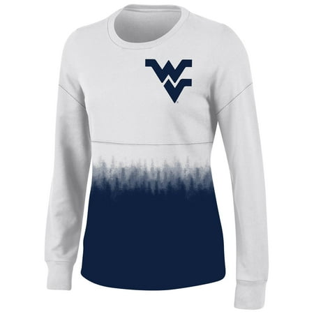 West Virginia Mountaineers Brass - Women's White West Virginia Mountaineers Oversized Fan Long Sleeve T-Shirt