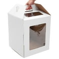 thumbnail image 3 of KALLORY White Cake Box with Clear Window, Tall Portable Cake Container for Storage, Transport, Bakery Packaging and Presentation, 3 of 6
