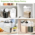 thumbnail image 5 of Rice Storage Container, 10 to 20lb Dry Food Airtight Dispenser, Pet Dog Cat Food Canister, BPA Free Clear Plastic Kitchen and Pantry Organization Bin for Oatmeal, Cereal, Pasta, Flour Grey, 5 of 5