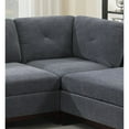 thumbnail image 5 of Miekor Furniture Ash Grey Chenille Fabric Modular Sectional 6pc Set Living Room Furniture U-Sectional Couch 2x Corner Wedge 2x Armless Chairs and 2x Ottomans Tufted Back W5U364, 5 of 9