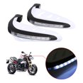thumbnail image 1 of 1 Pair Universal Motorcycle Handlebar Hand Guards LED Light White, 1 of 1
