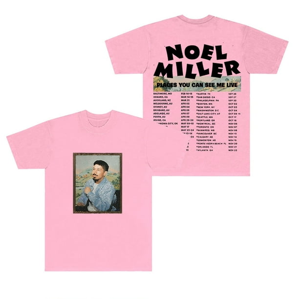 Noel Miller Playera Unisex Cuello Redondo Manga Corta Verano Estilo Moderno Gira