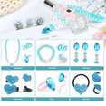 thumbnail image 2 of Blue Simulated Pearl Princess Jewelry Toys Set with Plush Crossbody Bag, 2 of 7