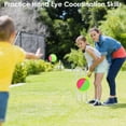 thumbnail image 4 of Toss Catch Ball Toy Set, Outdoor Games for Kids with 2 Paddles 2 Balls Outside Toys Beach Backyard Games Activities for Ages 3-12, Ideal Gift for Kids (Green), 4 of 8