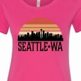 thumbnail image 4 of Inktastic Seattle Washington Skyline Sunset Women's T-Shirt, 4 of 5