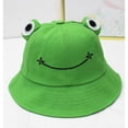 thumbnail image 2 of Lindo sombrero de pescador con forma de rana verde, sombrero de pescador de algodón de verano para adultos, sombrero de pescador de ala ancha divertido para mujeres - Verde, 2 of 4