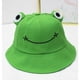 thumbnail image 2 of Lindo sombrero de pescador con forma de rana verde, sombrero de pescador de algodón de verano para adultos, sombrero de pescador de ala ancha divertido para mujeres - Verde, 2 of 4