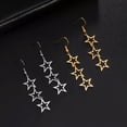 thumbnail image 4 of RSAMD Bohemian Stars Drop Earring Stainless Steel Women Long Earrings Kpop Jewelry-Steel color, 4 of 7