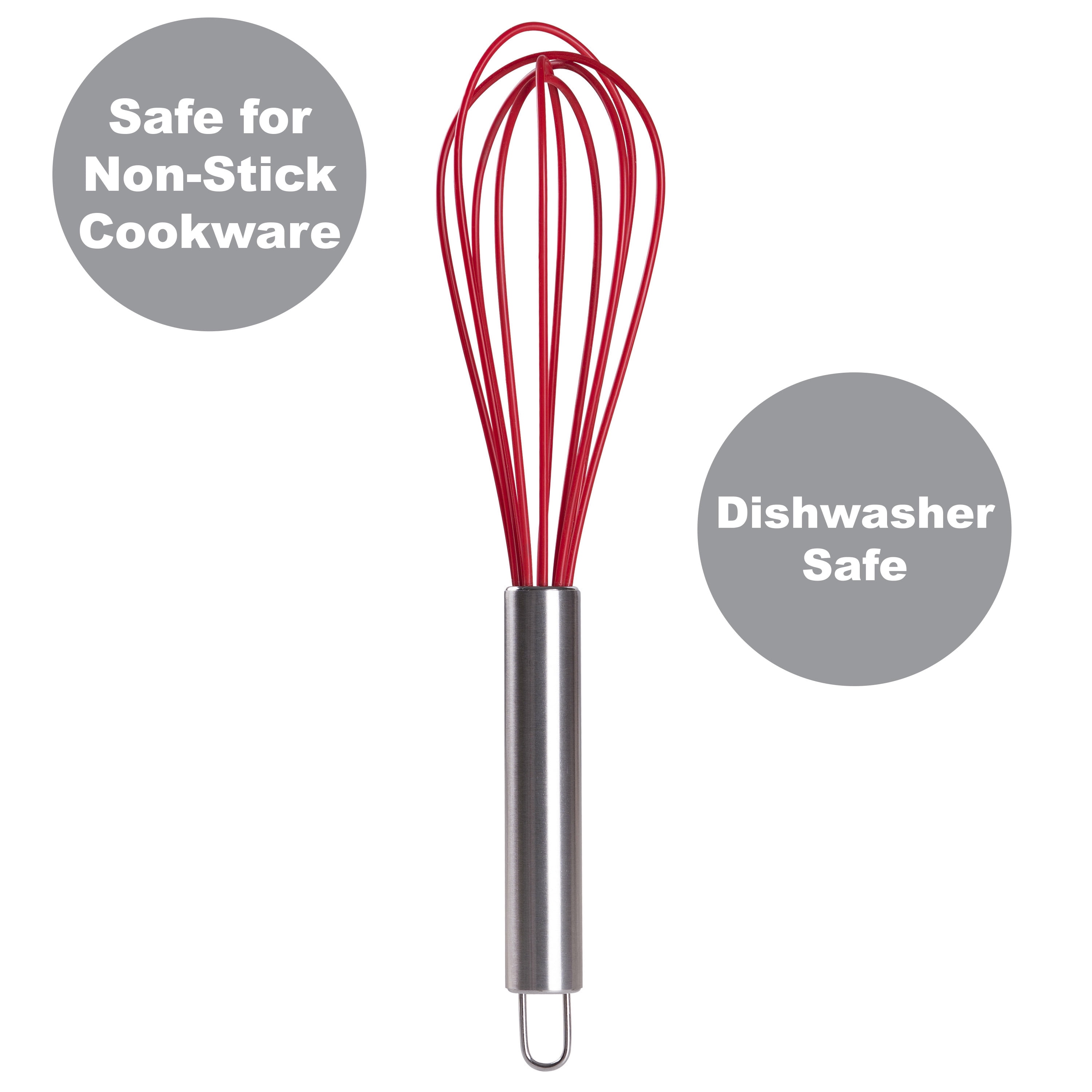 Mainstays 10 Piece Silicone Kitchen Utensil Set, Red
