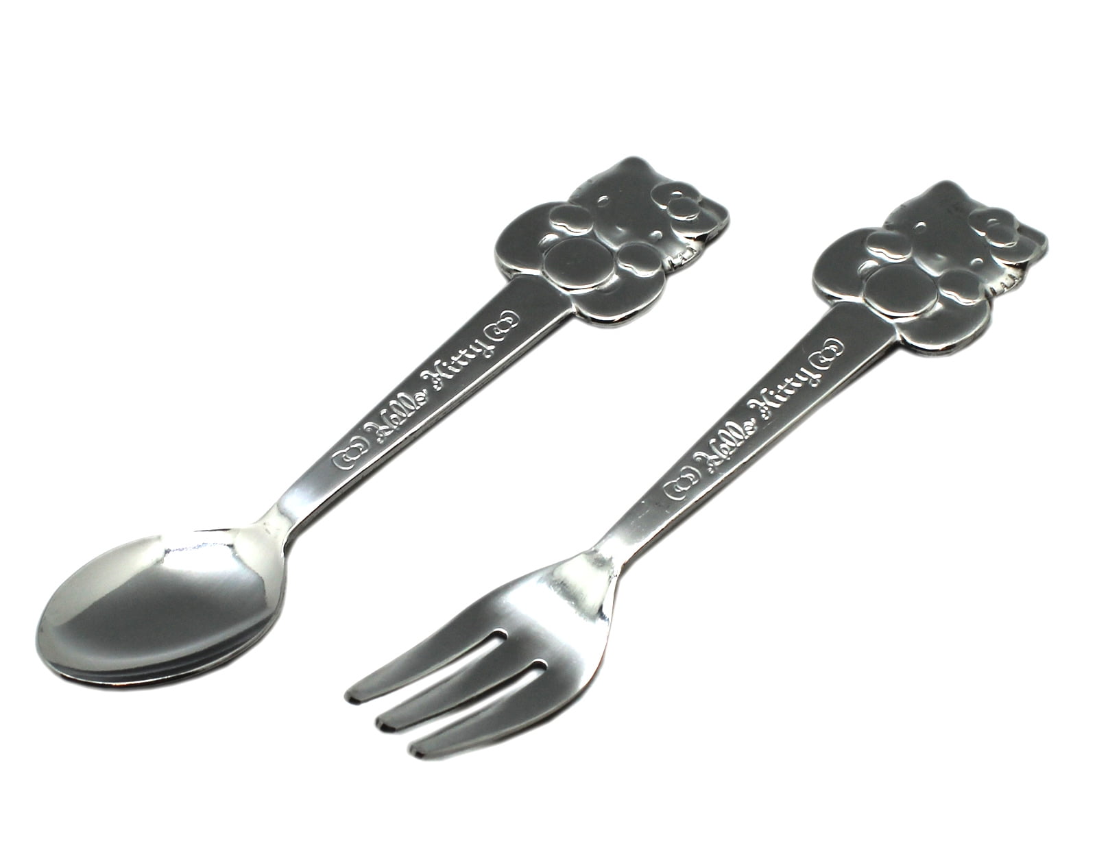 Made in Korea BPA Free Hello Kitty Stainless Steel Basic Spoon Fork Set 