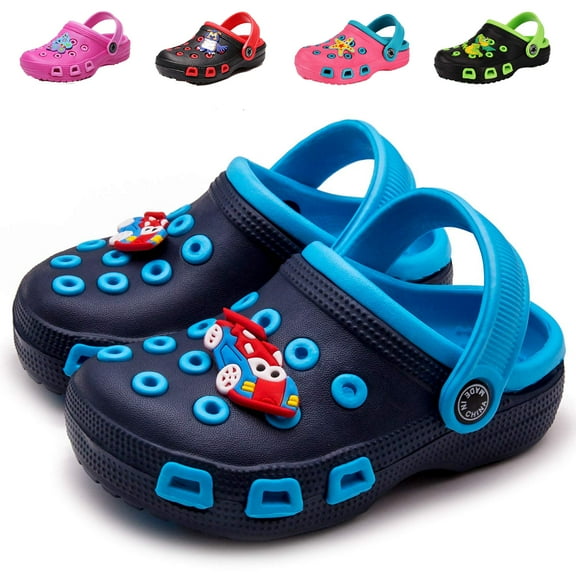 Fiedaz Toddler Kids Cartoon Clogs Lightweight Garden Clogs Boys Girls Beach Pool Sandals
