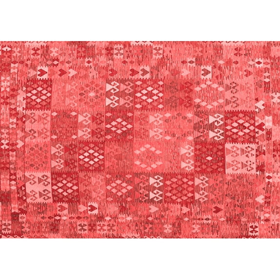 Ahgly Company Indoor Rectangle Southwestern Red Country Area Rugs, 7' x 10'