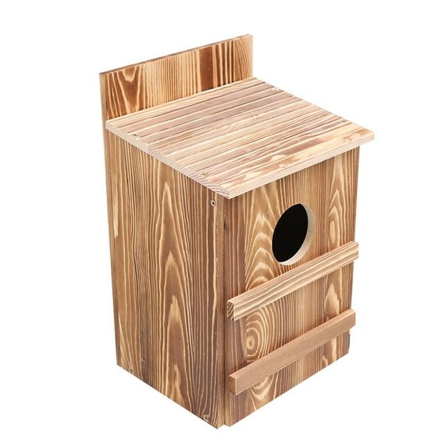 pitrice Durable Owl House Made Of Solid Wood Suitable For Long-term Uniform Color Bird House Wooden Owl Nest