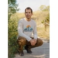 thumbnail image 5 of Avalanche Men's Sunset Mountains Crewneck Long Sleeve Graphic Logo T-Shirt, 5 of 5