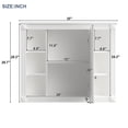 thumbnail image 5 of 35'' x 28'' Wall Mounted Bathroom Storage Cabinet with Mirror and 6 Open Shelves, Modern Bathroom Wall Cabinet With 1 Door, Medicine Cabinet For Kitche, Living Room, Bathroom, White, 5 of 9