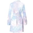 thumbnail image 5 of CEHVOM Robe Décontractée pour Femmes à Col Rabattu à Imprimé Coloré à Manches Longues Cardigan Pyjama Robe Ample, 5 of 5