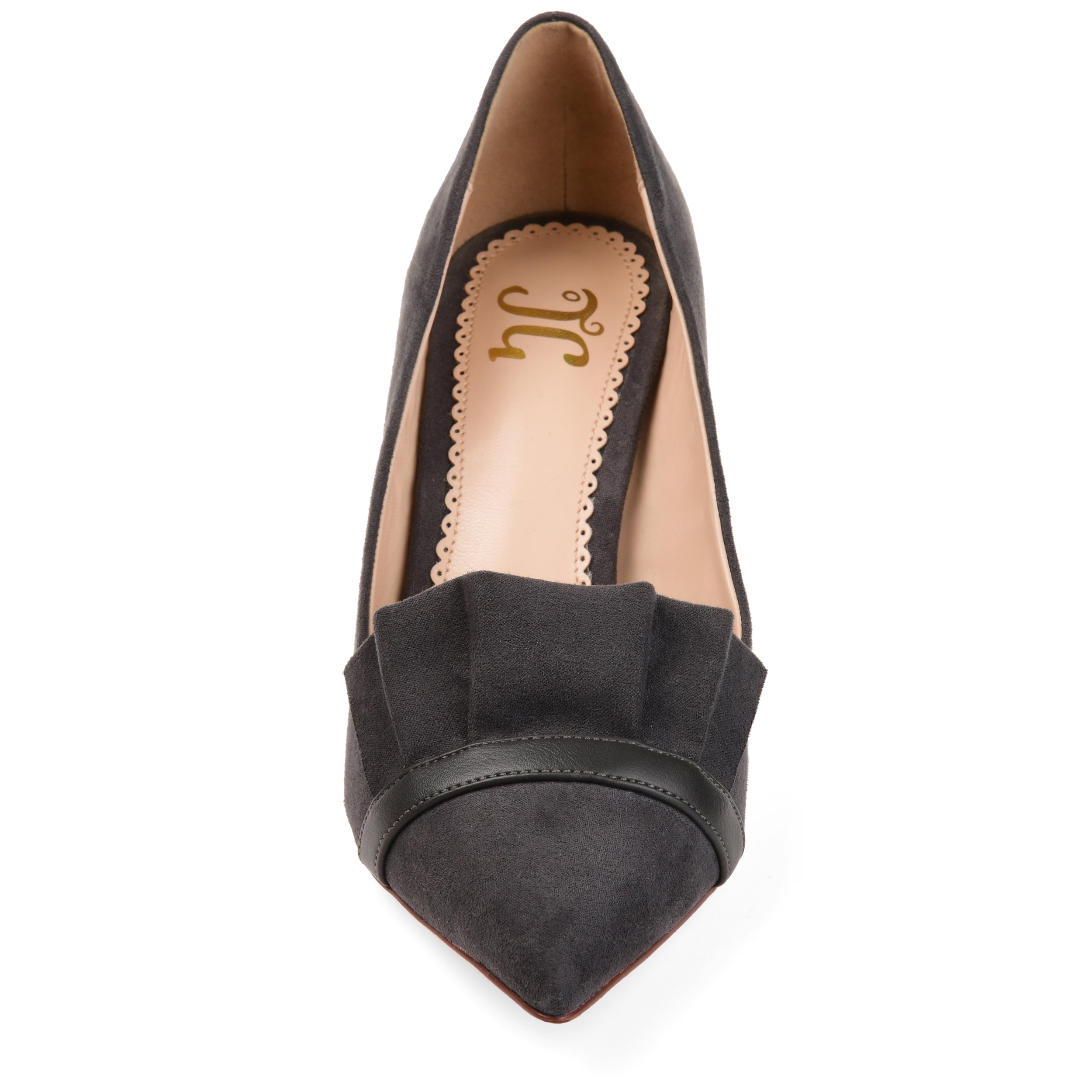 Journee Womens Marek Pointed Toe Mid Heel Pumps