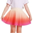thumbnail image 2 of Ugoldhm 5-12 Years Little Girls Skirt Summer Gradient Print High Waist Pleated Casual Skirts, 2 of 6