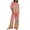 Pink, variant on Teissuly Women's Summer Suit Fashion Short Printing Color Trousers Casual Two-Piece Suit