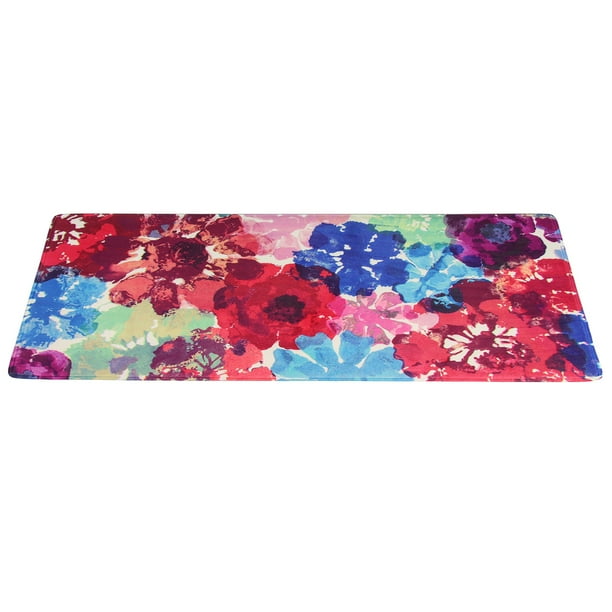Bright flowers Themed Kitchen Mats, Anti-Fatigue Chef Mat Kitchen Rug Waterproof Foam Cushioned Floor Rugs, Creates ambience & adds color