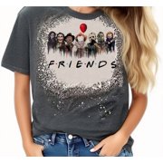 Halloween Shirt for Women Funny Novelty Horror Movie Graphic Halloween Holiday Tshirt Short Sleeve Horror Squad Tshirt