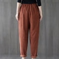 thumbnail image 7 of Diufon Corduroy Lounge Pants for Women Elastic High Waist Straight Pants Solid Color Athletic Pants with Pockets, 7 of 7