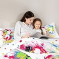thumbnail image 5 of jejeloiu Handball Sport Game Full Size Comforter Sets,Watercolor Graffiti Hippie Bedding Sets For Boys Kids Reversible 3pcs, 5 of 8