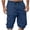 Dark Blue, variant on GUZOM Mens Cargo Shorts Multi-Pocket Lightweight Quick Dry Relaxed Fit Elastic Waistband Hiking Shorts with Zippered Pocket Purple,Size 2XL