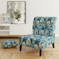 thumbnail image 2 of Designart "Tranquil Seaside Landscape By The Coast" Blue Coastal Upholstered Accent Chair - Nautical & Coastal Arm Chair For Bedroom, 2 of 5