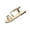 A Gold, variant on Summer Casual Closed Sandals Women Women's Fashionable Casual Outerwear Versatile Plus Size Round Toe Open Toe Back Elastic Flat Sandals Silver 36