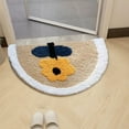 thumbnail image 6 of Harpi Bathroom Floor Mat Clearance, Bath Rugs, Cute Bathroom Carpet Semi-circular Bathroom Floral Bathroom Mat Soft and Water Absorbent Non Slip Bathtub Mat, 6 of 8