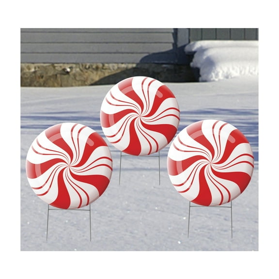 Advanced Graphics Peppermint Yard Signs Set of 3